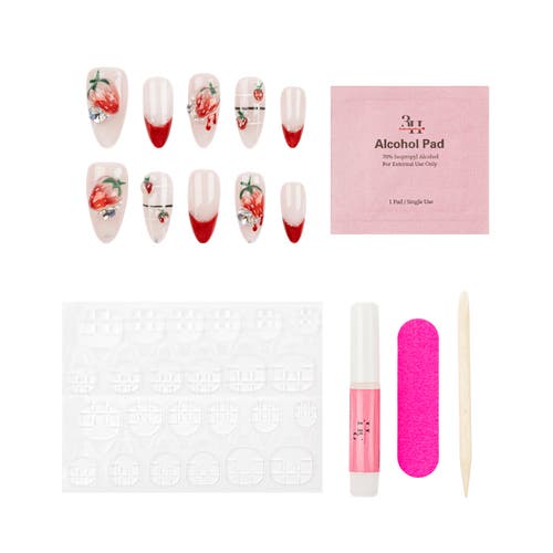 3h Nails Handmade Reusable Press-on Nails In Red