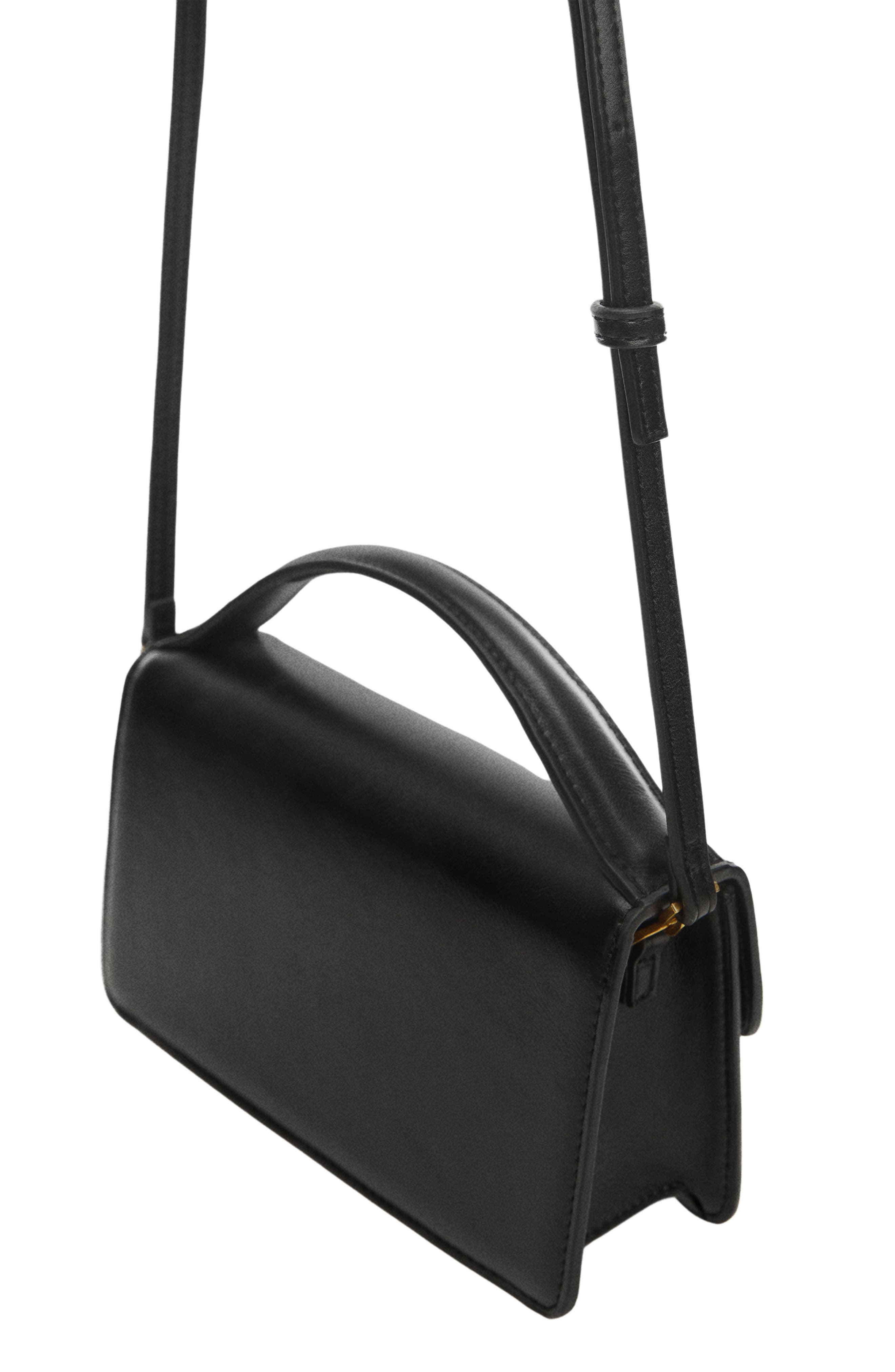 MANGO Faux Leather Crossbody Bag, Alternate, color, 