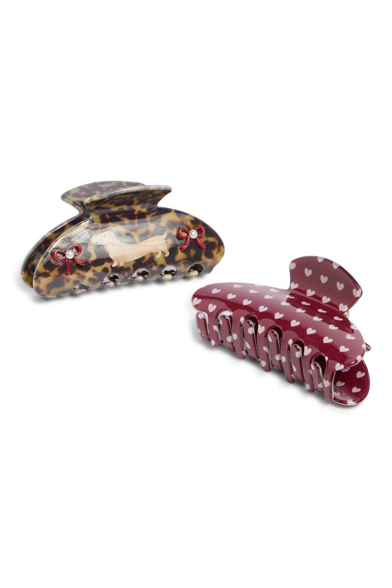 Kids' 2-Pack Claw Clips, Alternate, color, BROWN COMBO