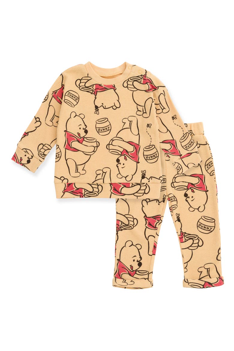 Winnie the Pooh Loungewear 2-Piece Sweatshirt and Pants Set, Main, color, Pooh Beige