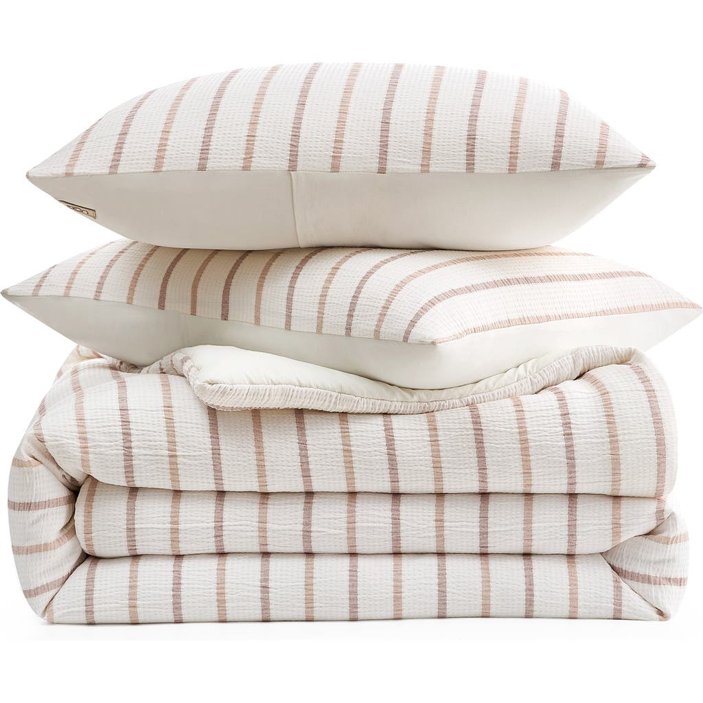 UGG(r) Alamitos Stripe Comforter & Shams Set in White/Himalayan Salt  product