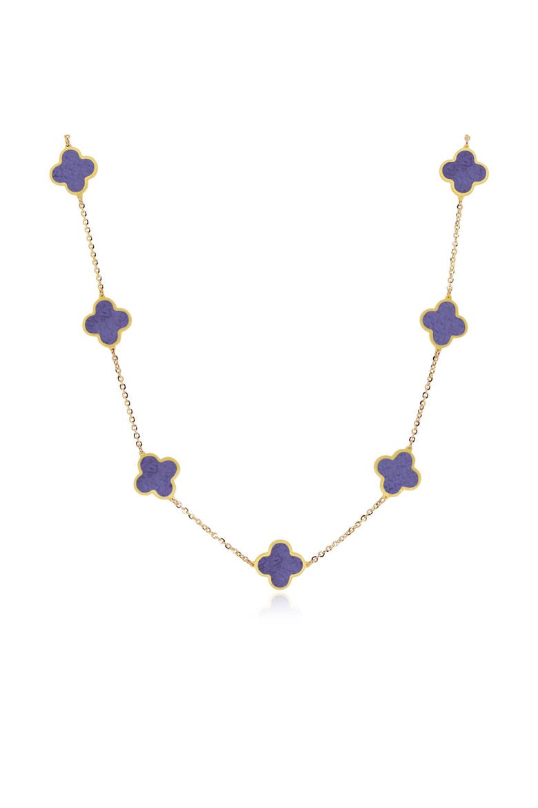 Small Amethyst Clover Necklace, Main, color, Amethyst