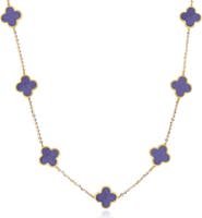 The Lovery Fine Jewelry Small Amethyst Clover Necklace