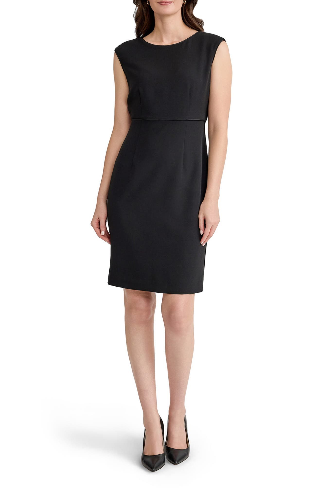 KASPER Piping Detail Sheath Dress (Women) | Nordstrom