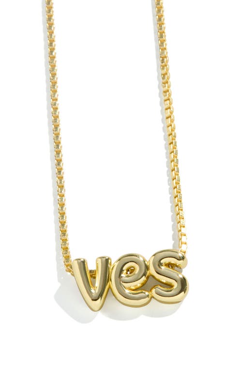 Baublebar Custom Bubble Monogram Necklace In Gold