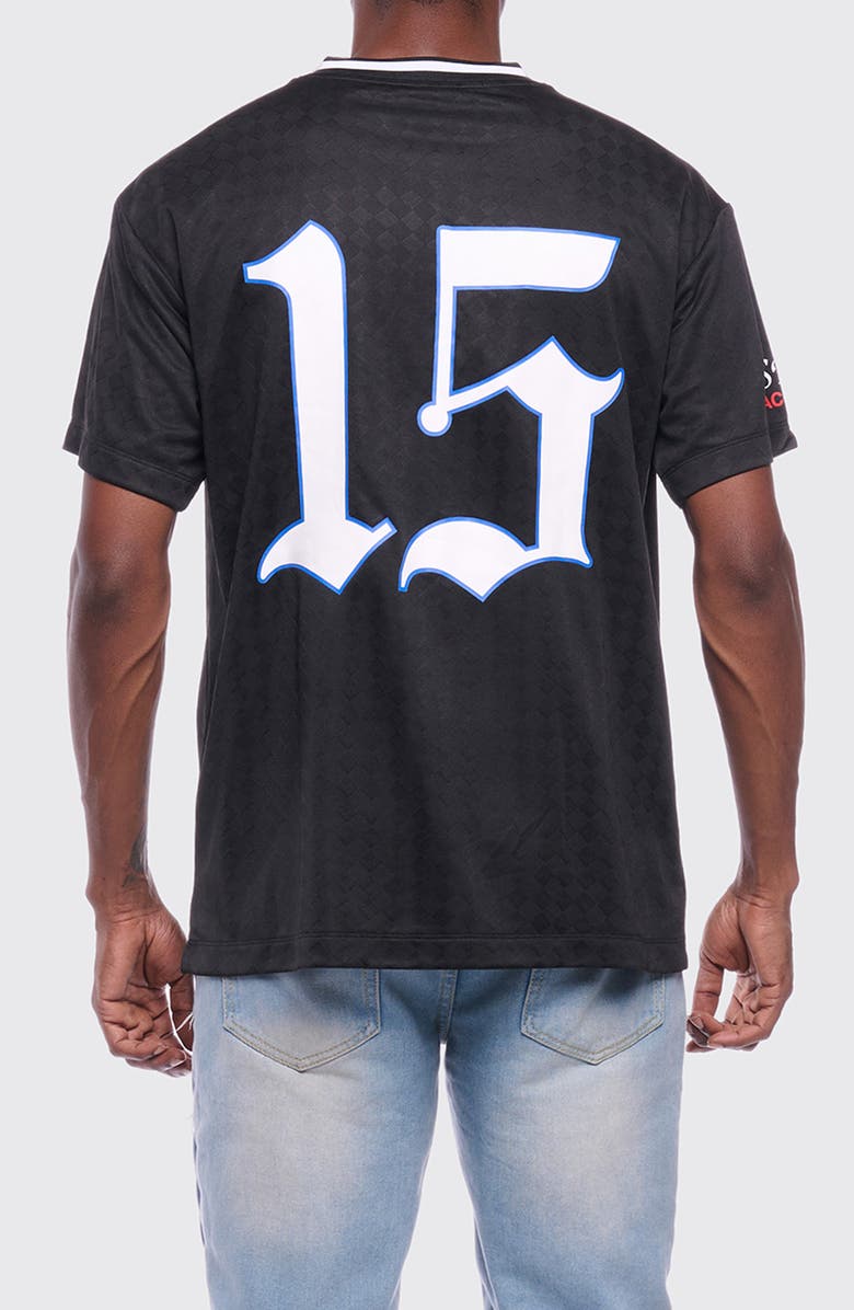 Rolling Loud Victory Short Sleeve Soccer Jersey, Alternate, color, Black