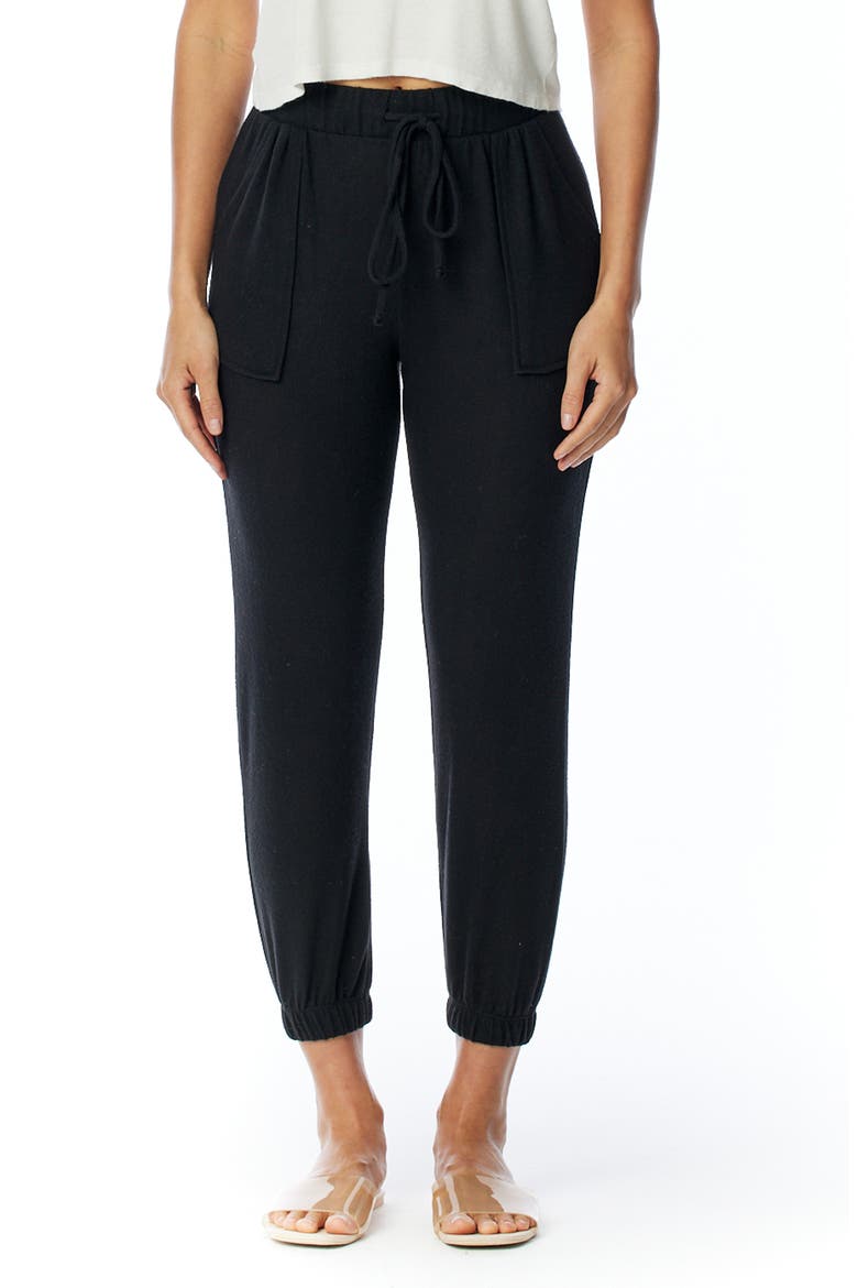 Erza Cozy Jogger Pants, Main, color, BLACK