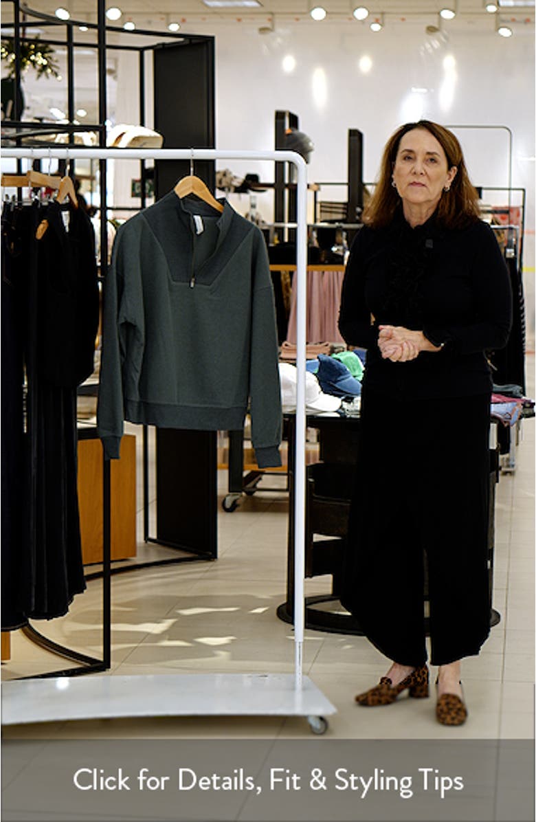 Cozy Mock Neck Quarter Zip Sweatshirt, sales video thumbnail