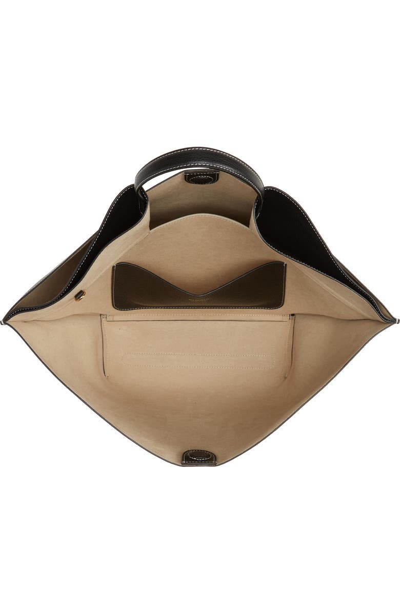 Ree Projects Medium Anne East/West Leather Tote, Alternate, color, Black