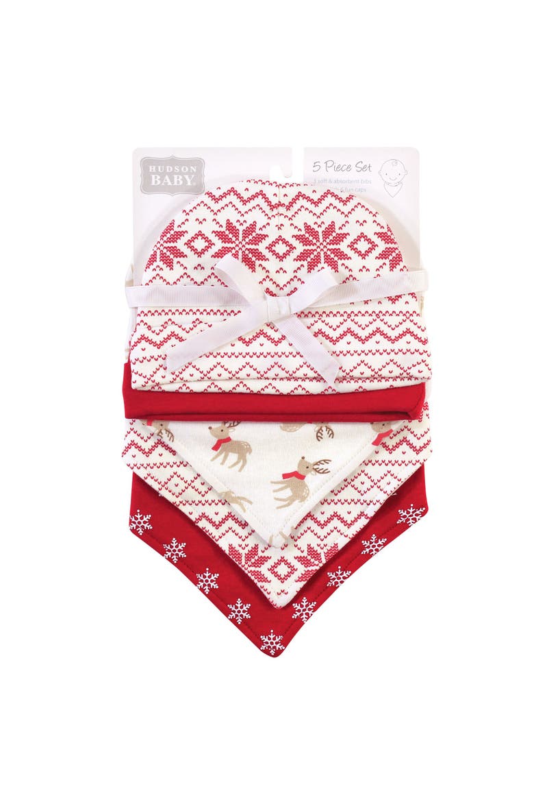 Cotton Comfort Essential Bib & Headwear Options, Alternate, color, Reindeer