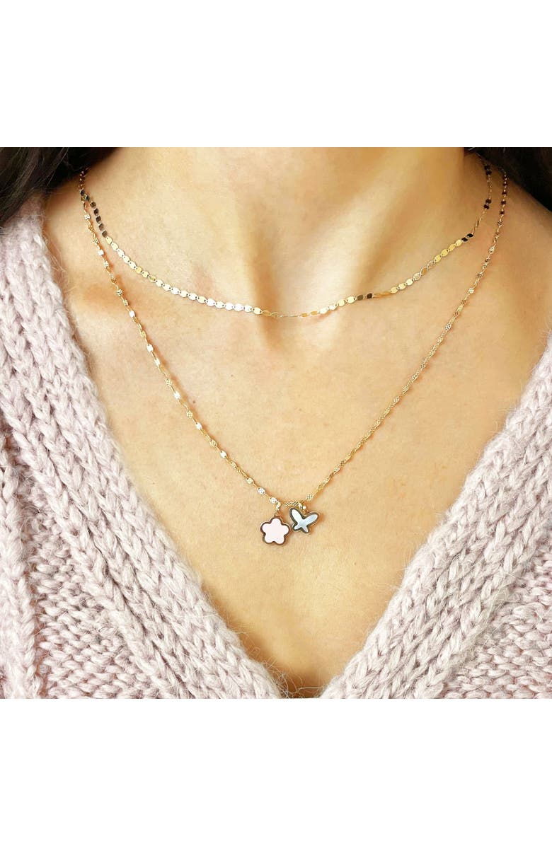 The Lovery Fine Jewelry Mother of Pearl Butterfly Charm, Alternate, color, Mother Of Pearl