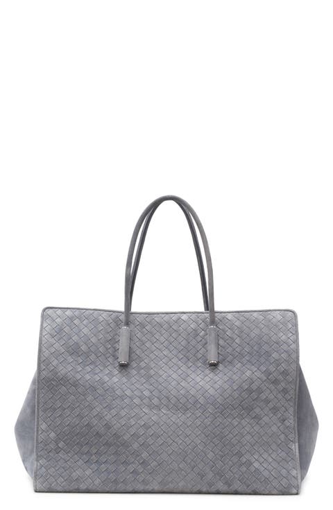 Large Barbara Intrecciato Leather Tote