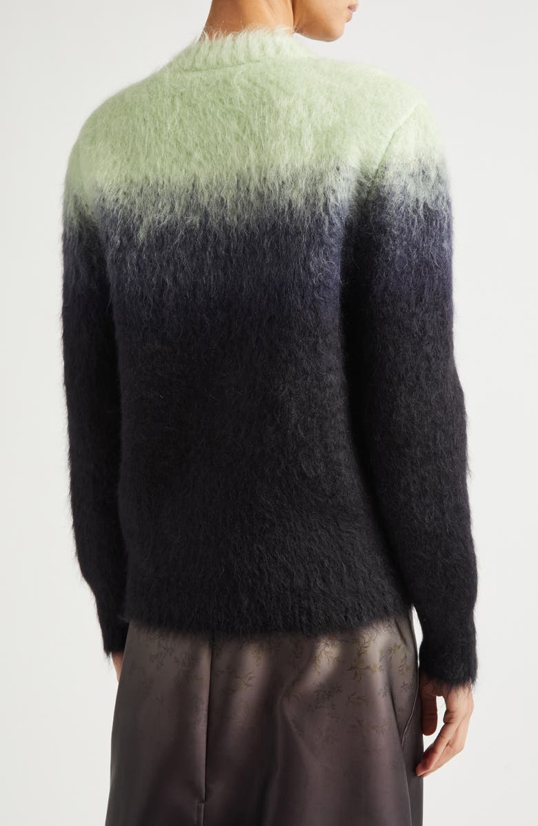 Jil Sander Brushed Mohair Blend Jacquard Crewneck Sweater, Alternate, color, After Eight
