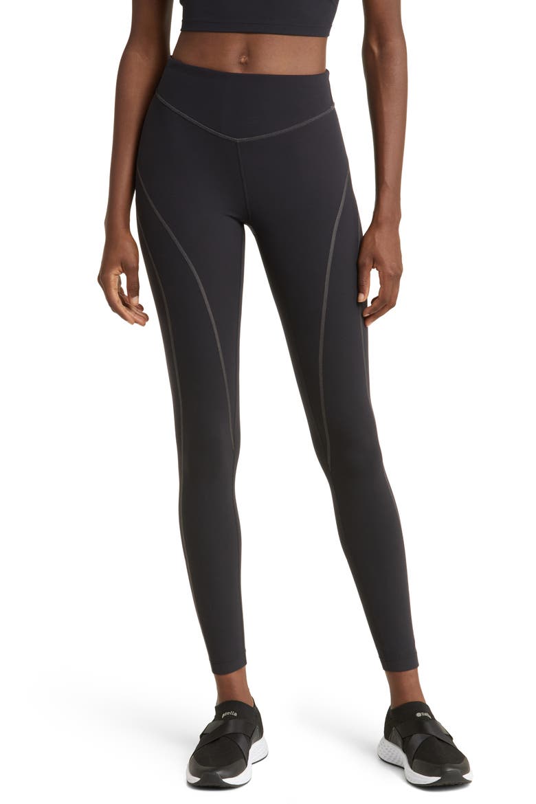 Studio Luxe Seamed 7/8 Leggings, Main, color, BLACK