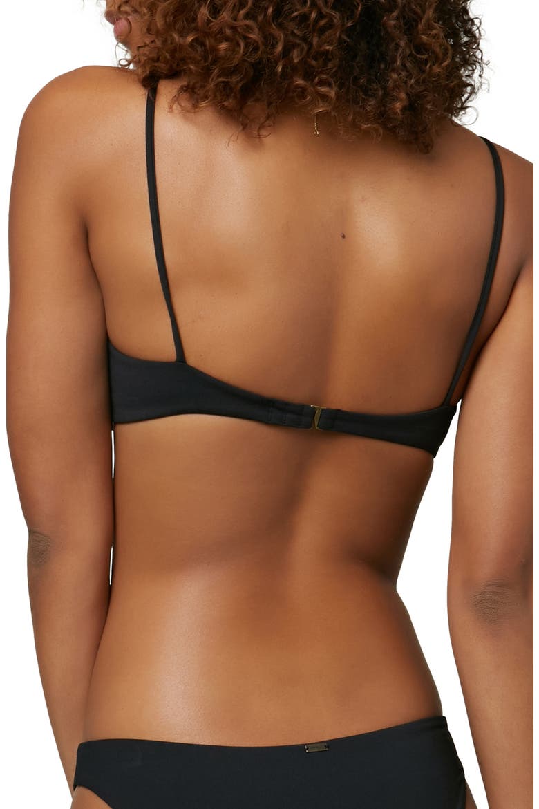 Avalon Saltwater Solid Underwire Bikini Top, Alternate, color, BLACK