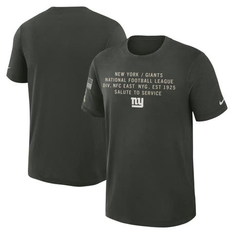 Men's Nike Dark Green New York Giants 2025 Salute to Service Sideline Slub Dri-FIT T-Shirt