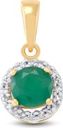Frankie & Zoe Diamond & Emerald Pendant
