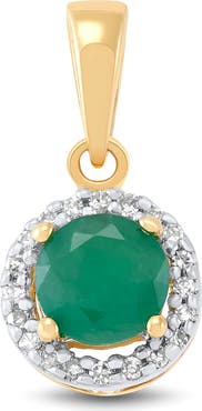 Frankie & Zoe Diamond & Emerald Pendant