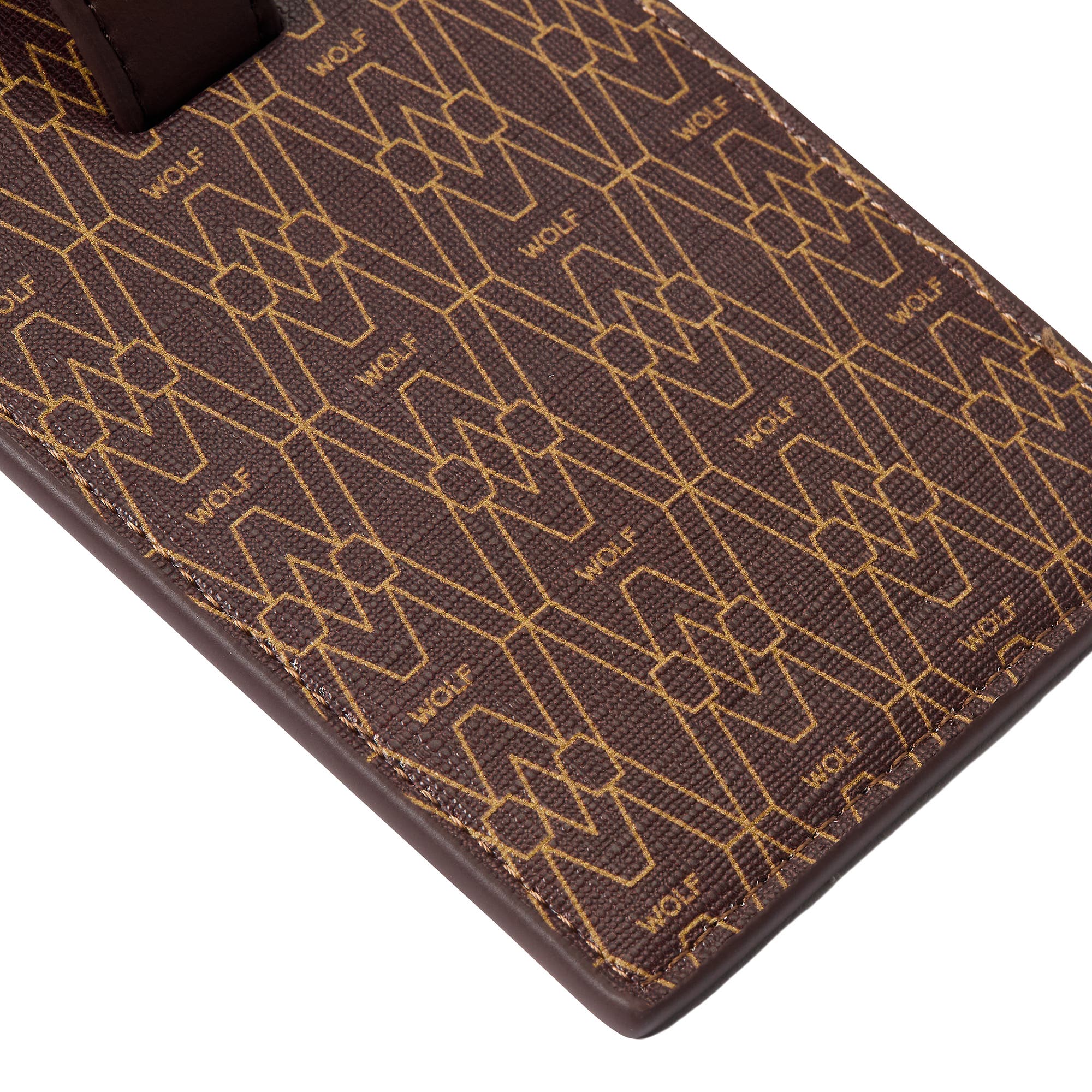WOLF Signature Luggage Tag, Alternate, color, Brown