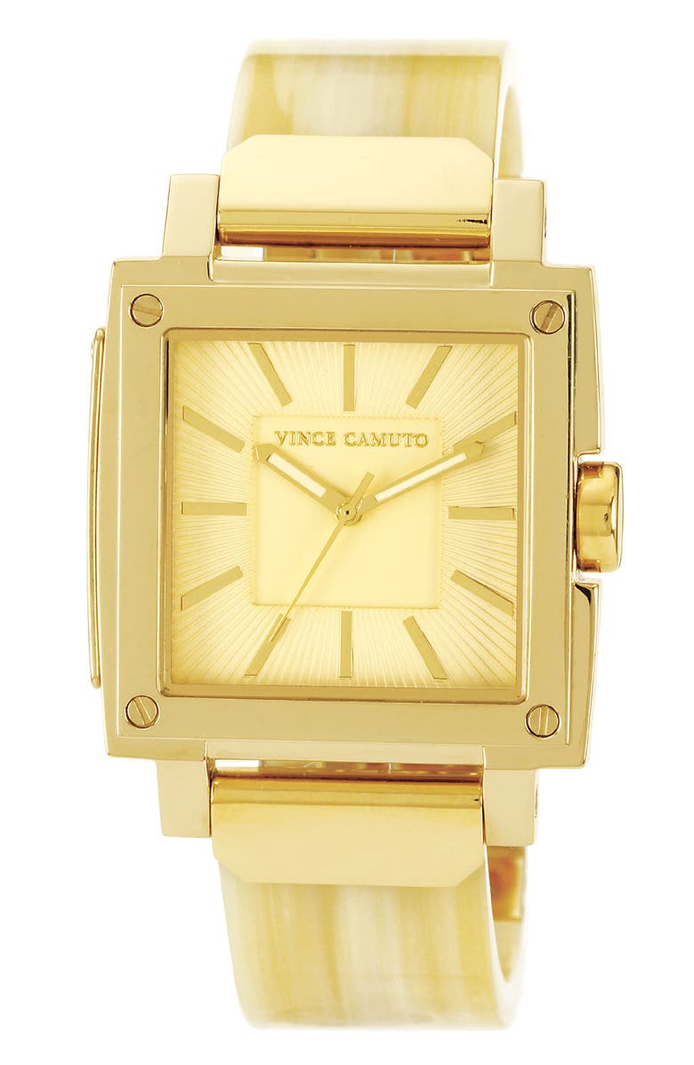 Vince Camuto Square Case Bangle Watch, 33mm, Main, color, 