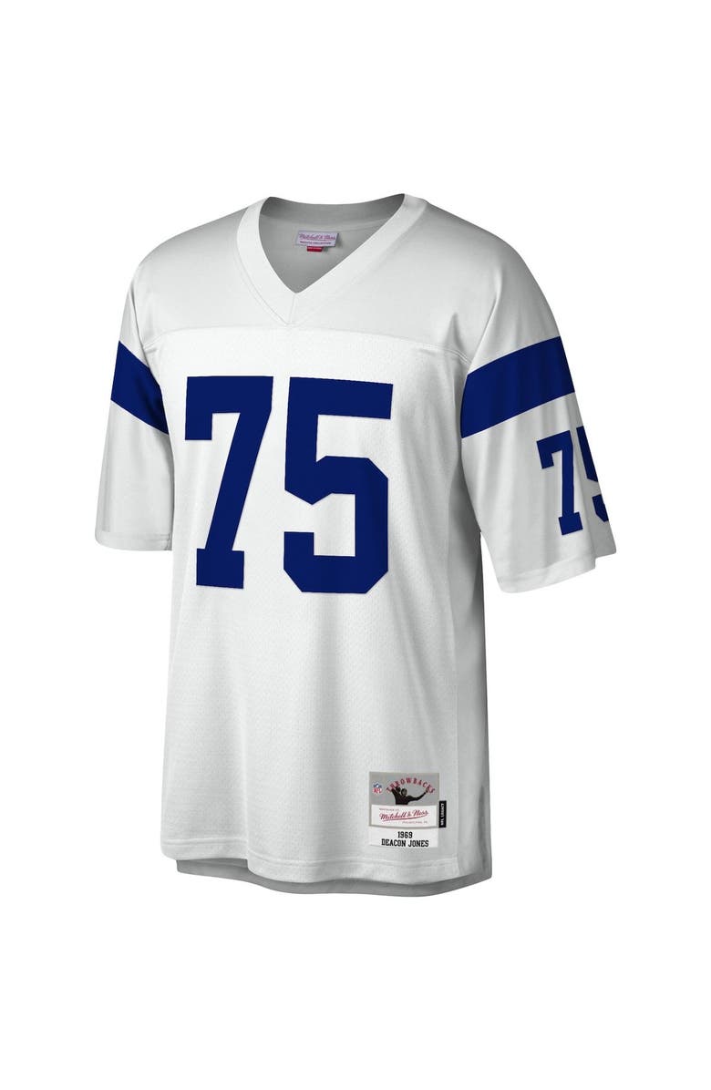 Mitchell & Ness Men's Mitchell & Ness Deacon Jones White Los Angeles Rams Legacy Replica Jersey, Alternate, color, White
