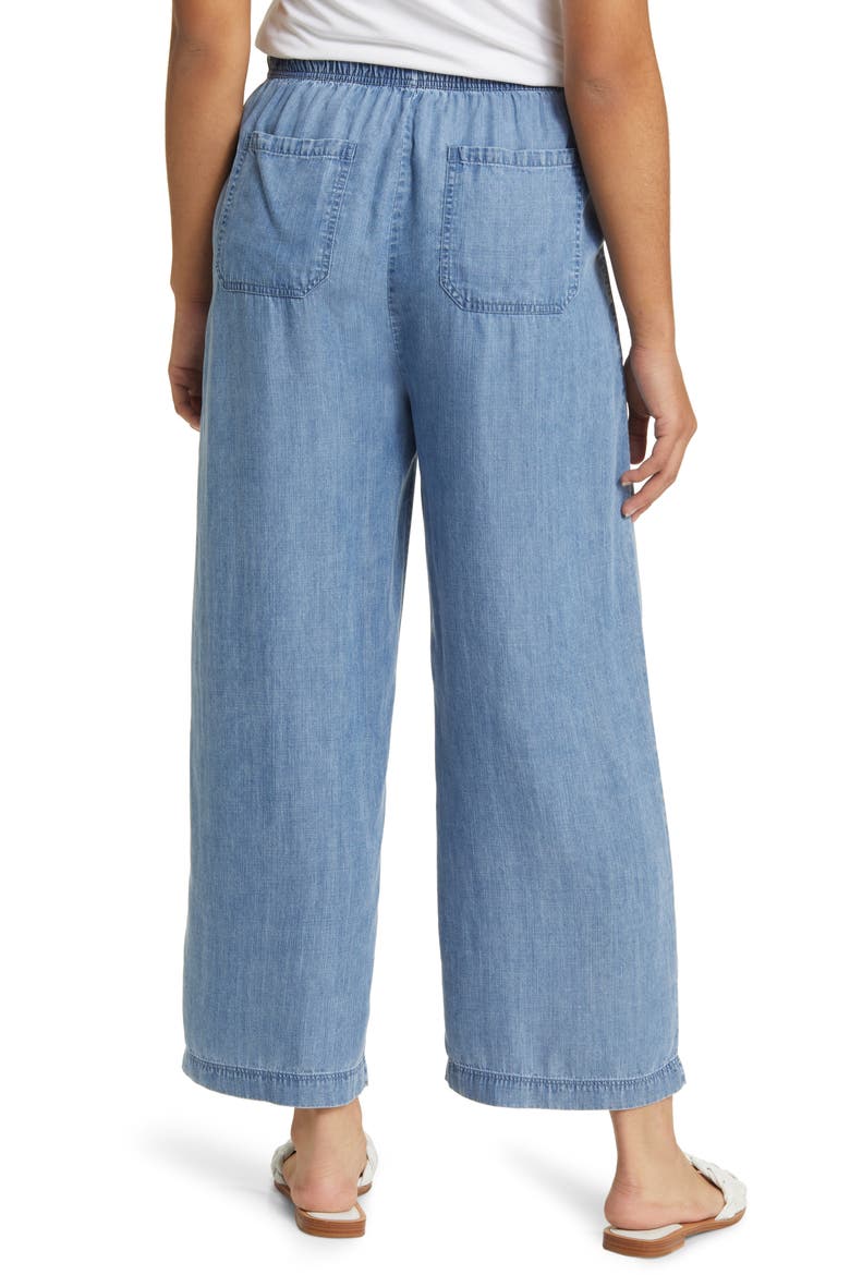 Inaya Chambray Drawstring Pants, Alternate, color, BLUE WASH
