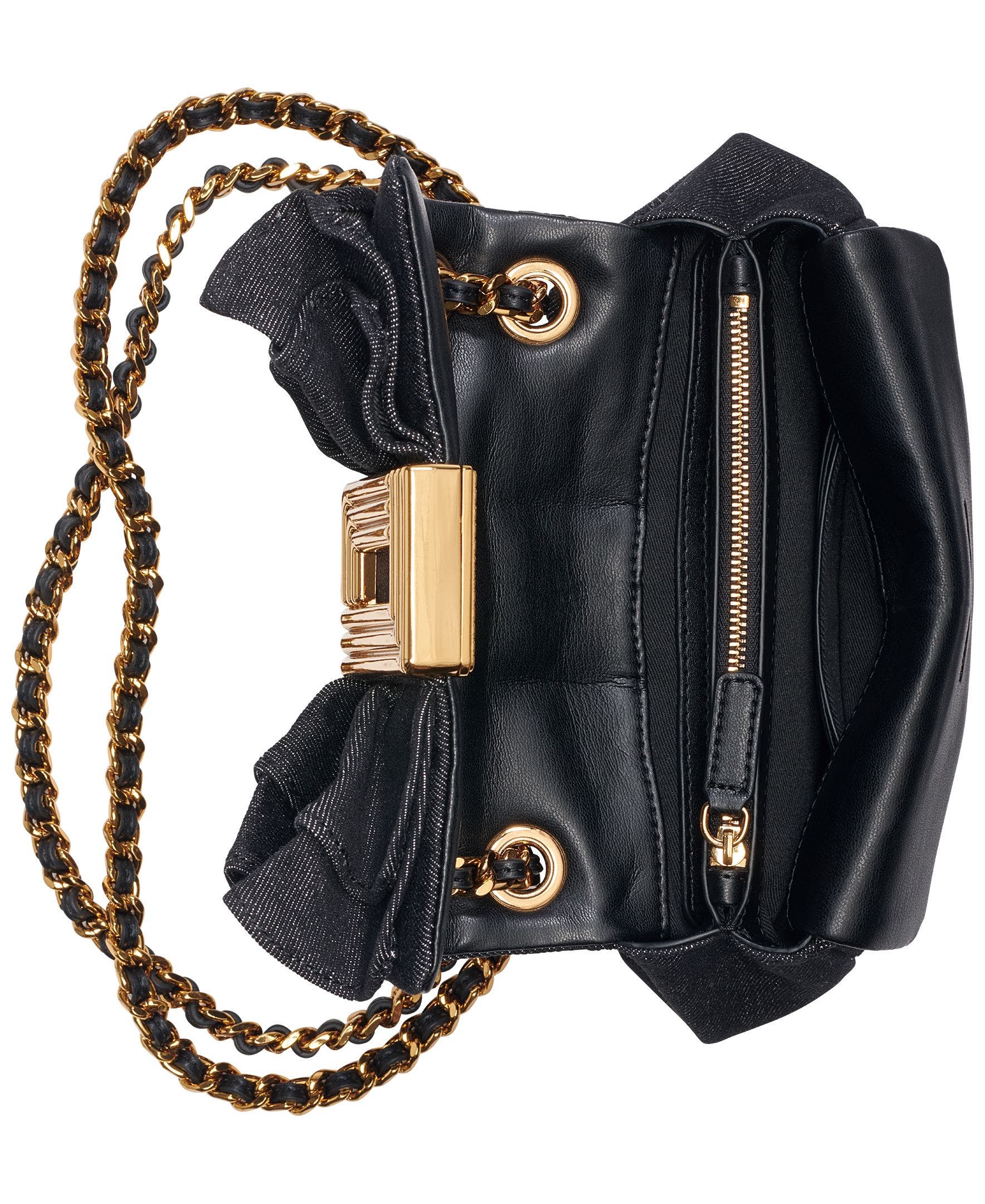 KARL LAGERFELD PARIS Lafayette Crossbody, Alternate, color, Black Denim