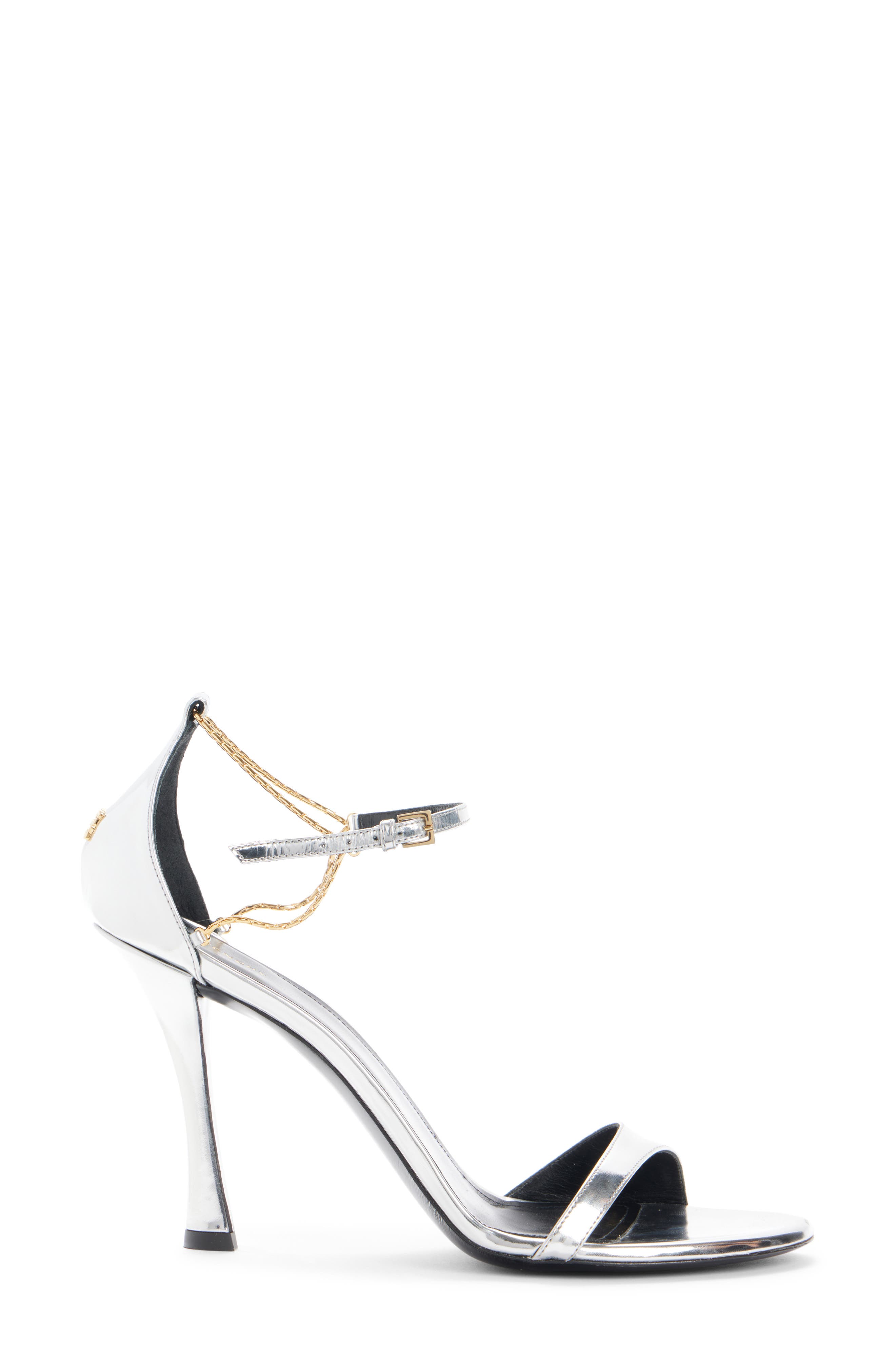 Givenchy 4G Liquid Logo Sandal, Alternate, color, Silvery/ Golden