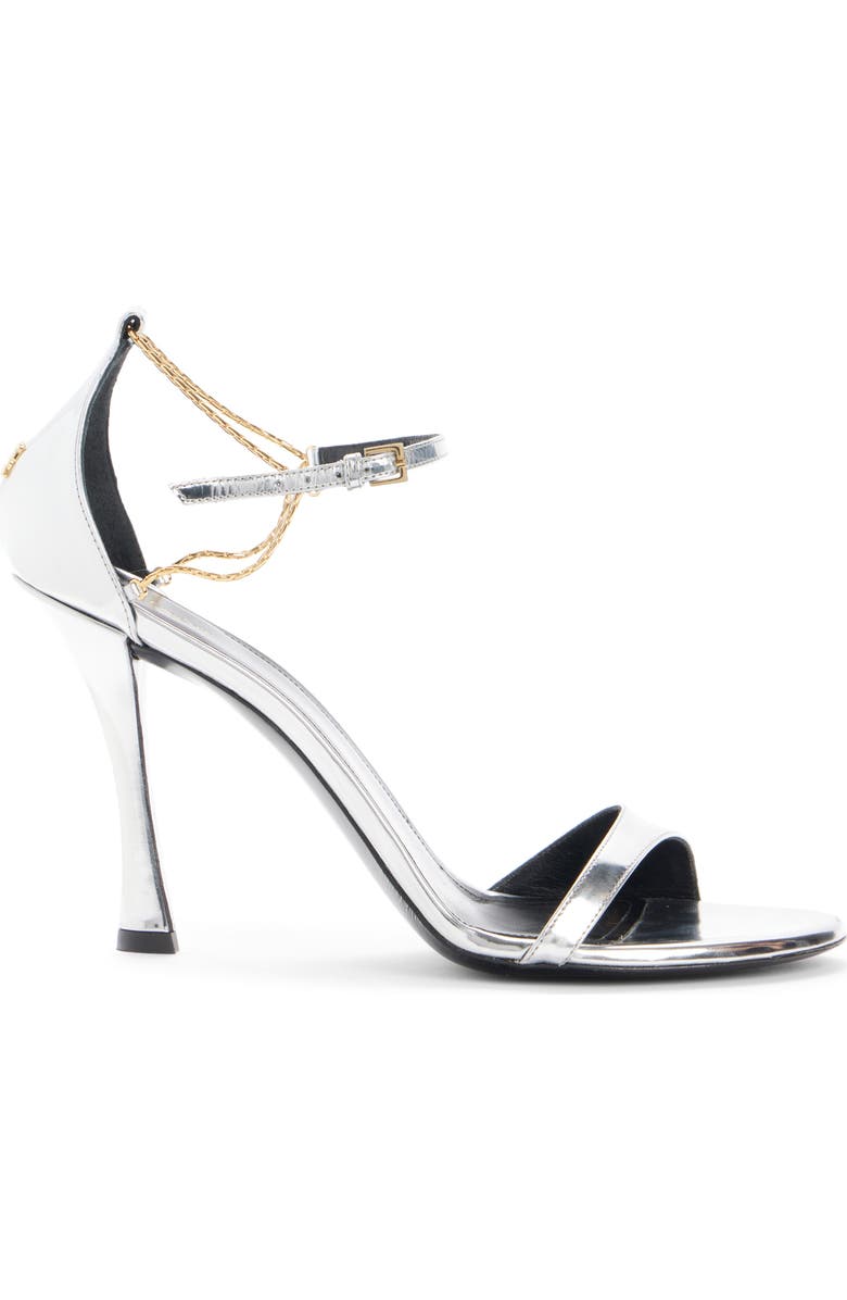 Givenchy 4G Liquid Logo Sandal, Alternate, color, Silvery/ Golden