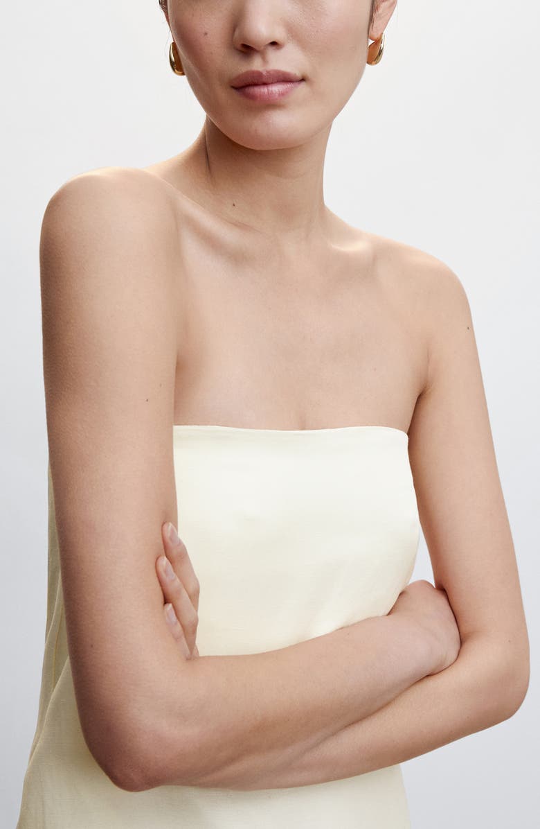 MANGO Strapless Maxi Dress, Alternate, color, 