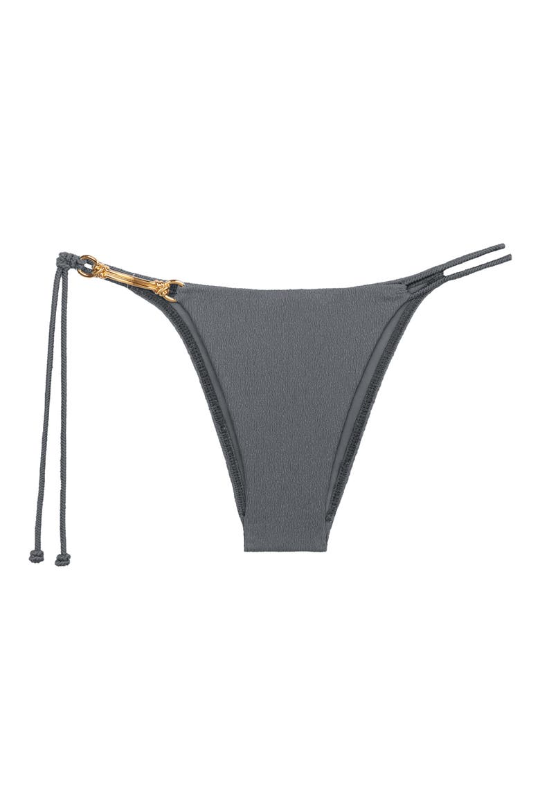 Nika Casi Side Tie Bikini Bottoms, Alternate, color, GREY