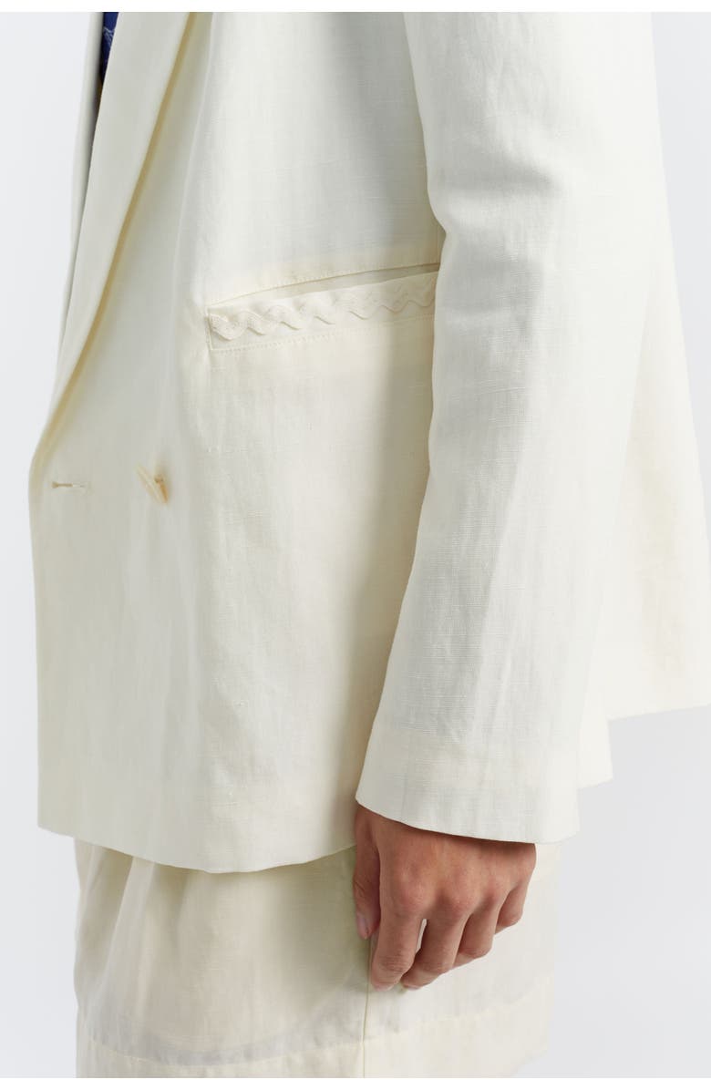 Chinti & Parker Linen Blend Blazer, Alternate, color, Cream