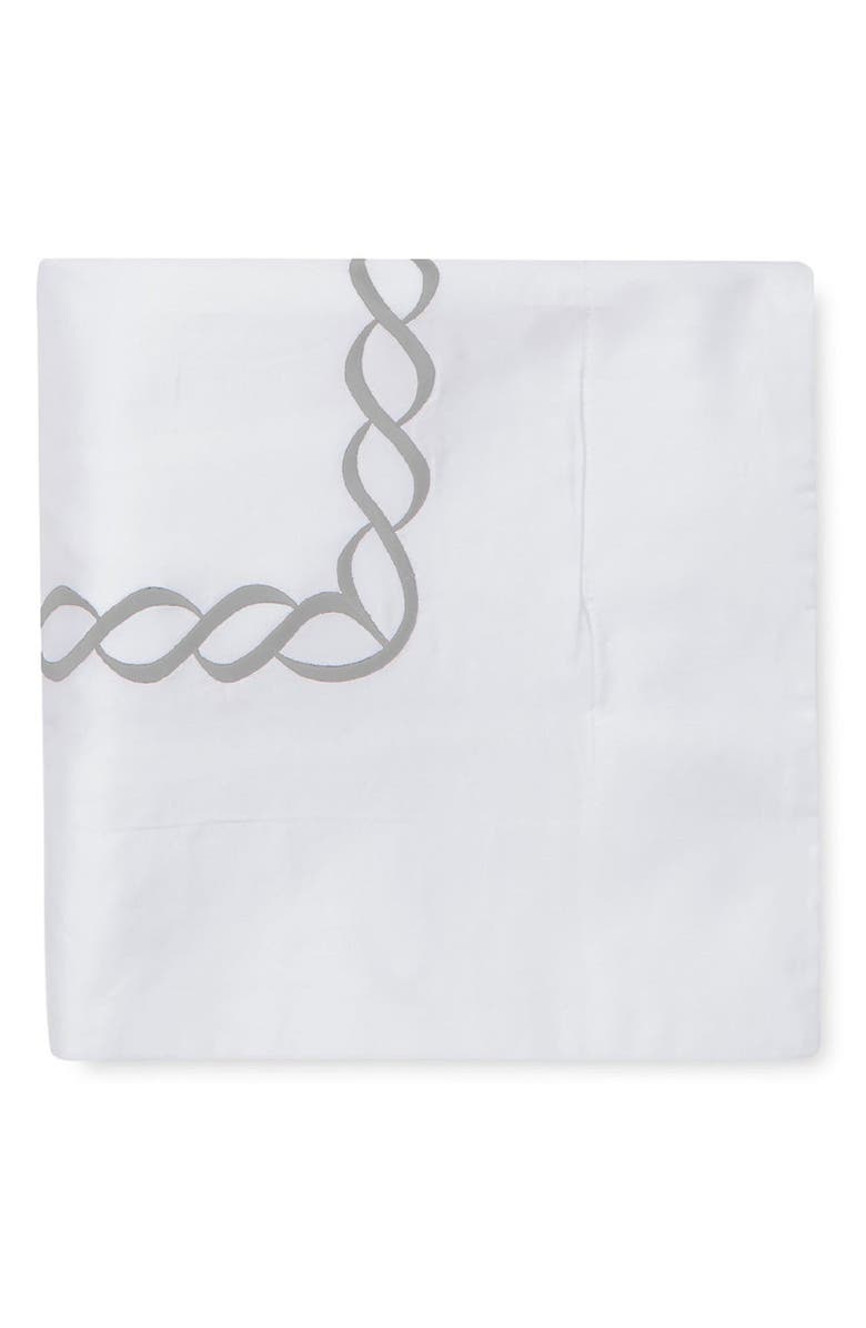 MELANGE HOME Embroidered Rope 600 Thread Count 100% Cotton 26" Square Pillow Sham - Set of 2, Alternate, color,