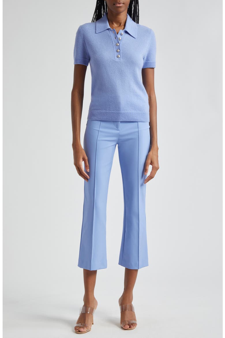 Brandt Cashmere Polo Sweater, Alternate, color, HYDRANGEA