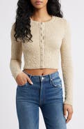 LoveShackFancy Ferra Embellished Crop Cardigan