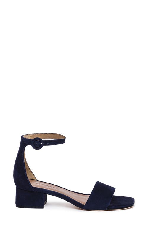 Bernardo Jalena Suede Ankle-strap Sandals In Dark Navy