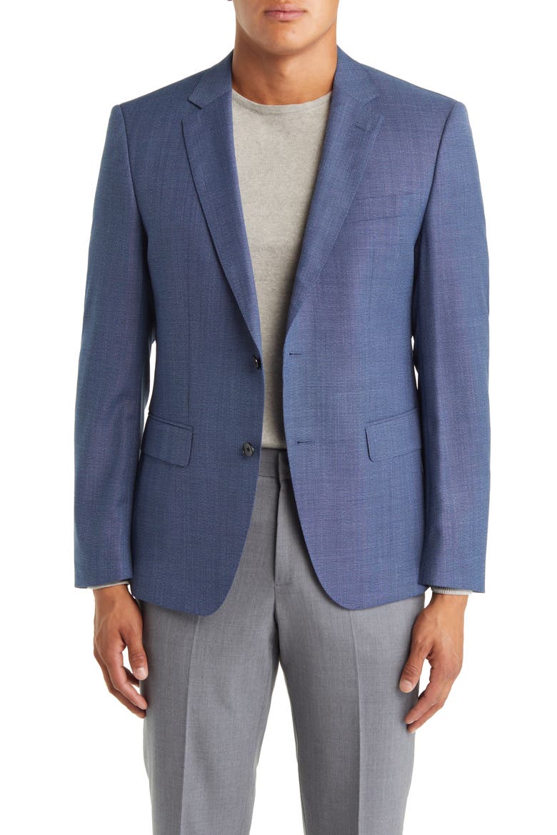 Slim Fit Virgin Wool Sport Coat, Main, color, MEDIUM BLUE