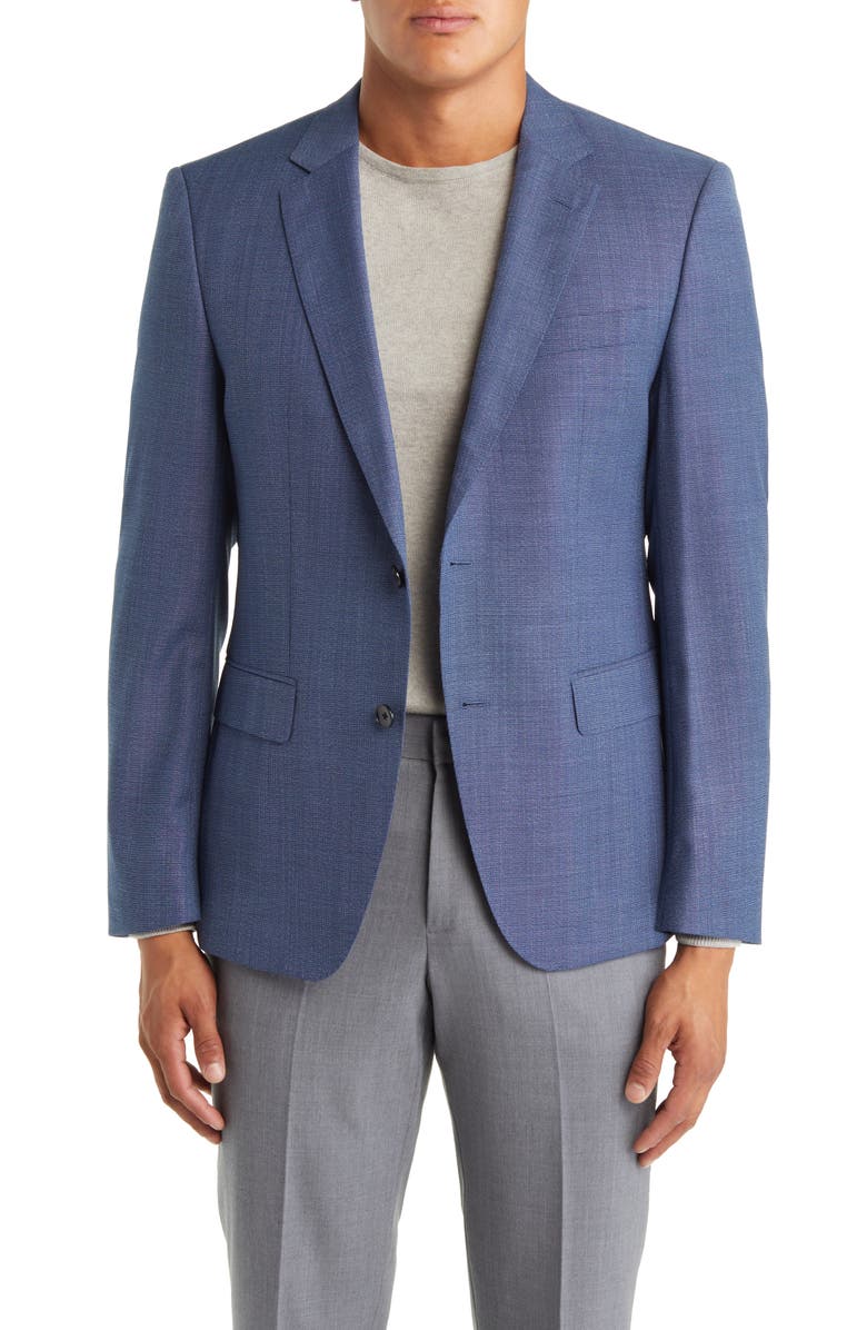 BOSS Slim Fit Virgin Wool Sport Coat, Main, color,