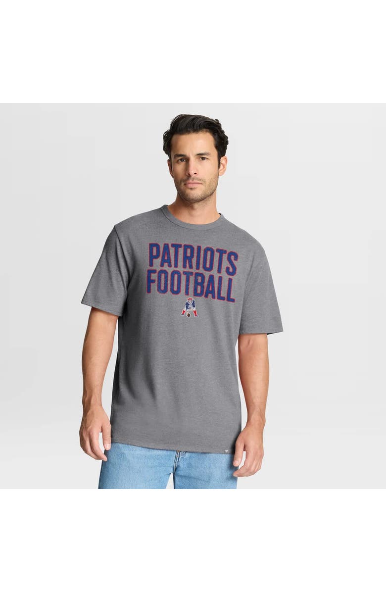 FANATICS Men's Fanatics Heather Gray New England Patriots First Down Tribute Tri-Blend T-Shirt, Main, color, Heather Gray