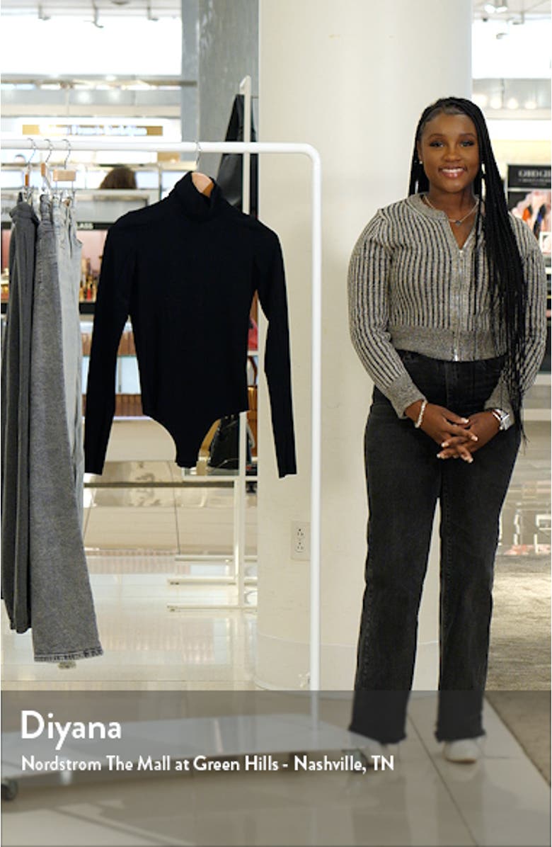 Classic Turtleneck Microfiber Thong Bodysuit, sales video thumbnail