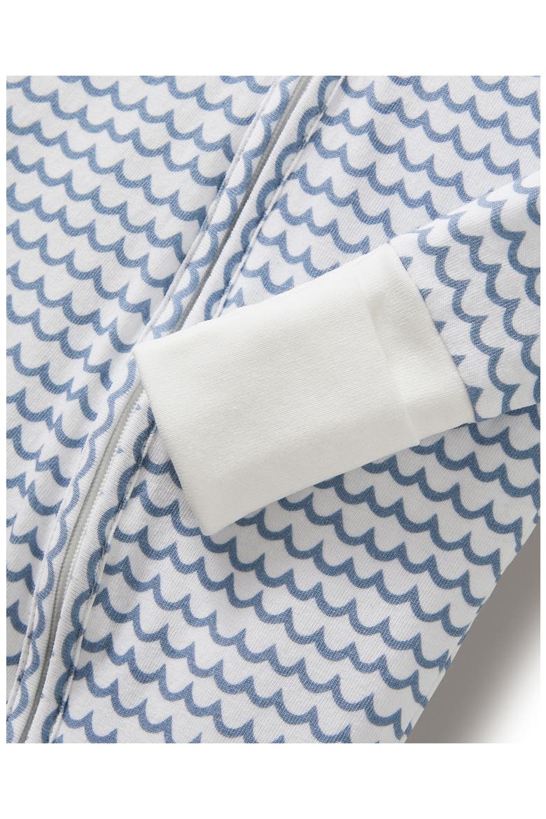 La Mer Pima Peekaboo Romper, Alternate, color, BLUE
