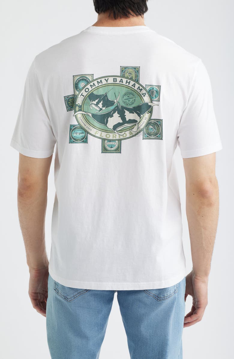 Tommy Bahama Down by the Ray Cotton Graphic T-Shirt, Alternate, color, White