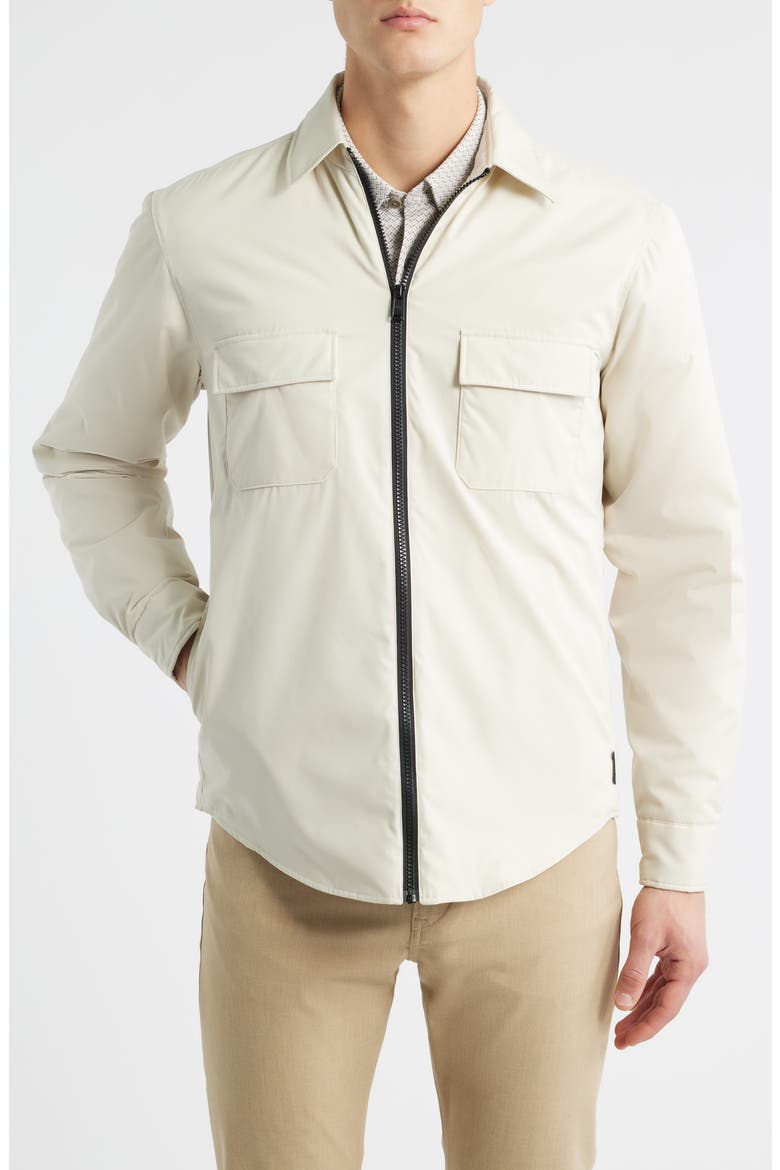 C-Luke Zip-Up Overshirt, Alternate, color, OPEN WHITE