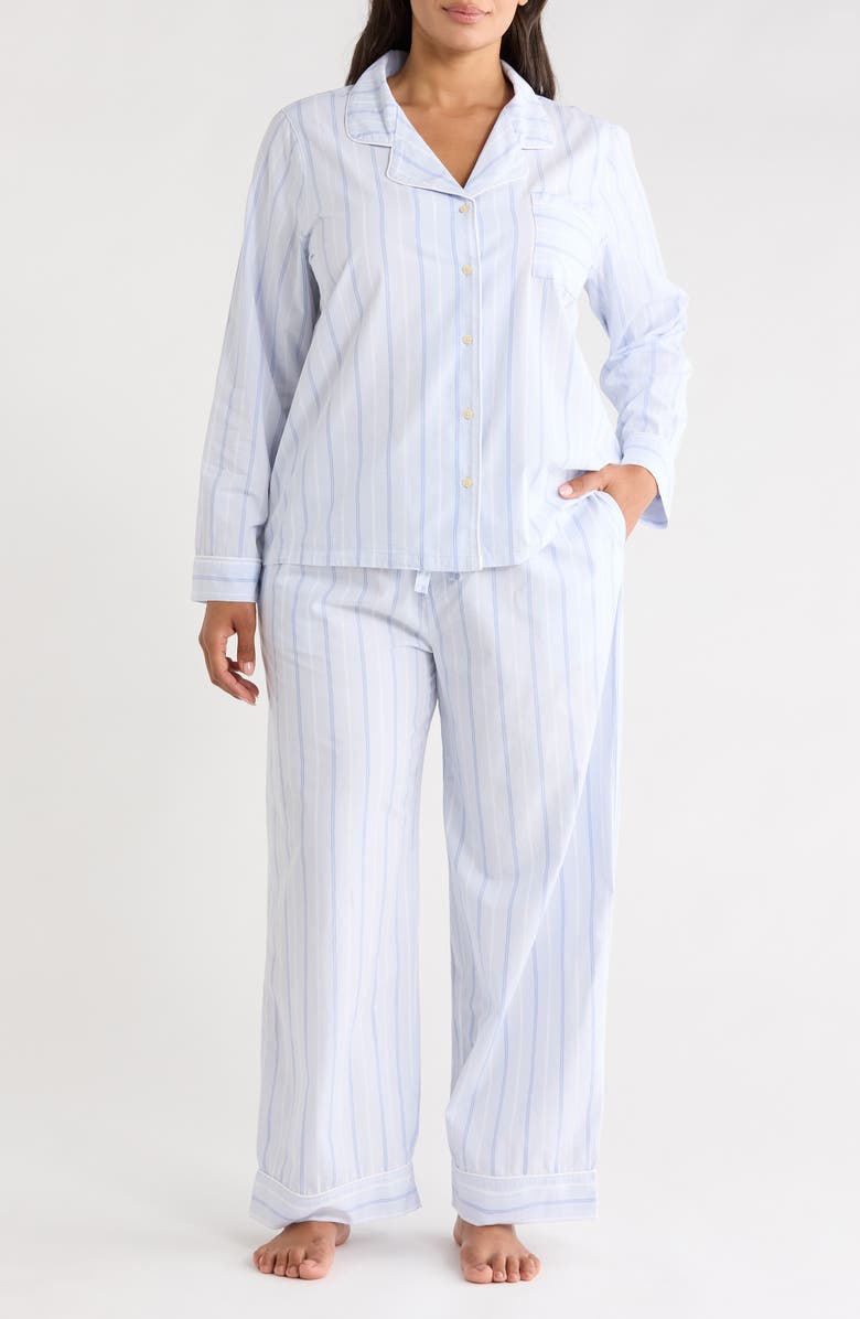 Nordstrom Classic Cotton Pajamas, Main, color, Blue Parker Stripe