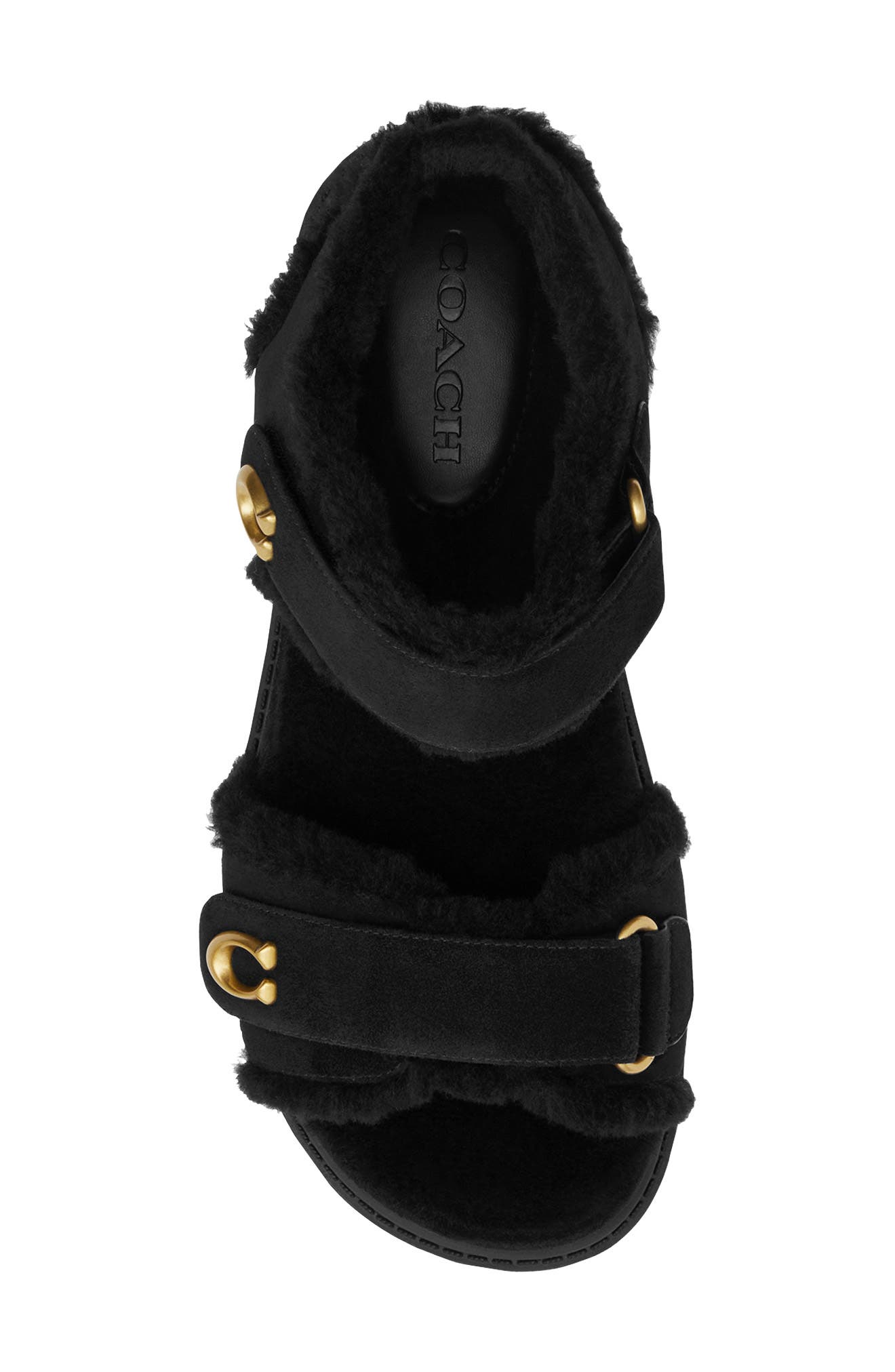 COACH Brynn Genuine Shearling Lined Sandal, Alternate, color, 