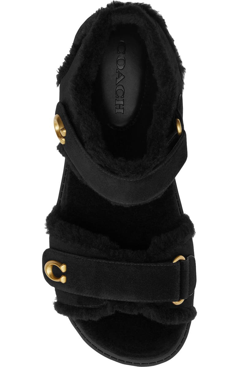 COACH Brynn Genuine Shearling Lined Sandal, Alternate, color,