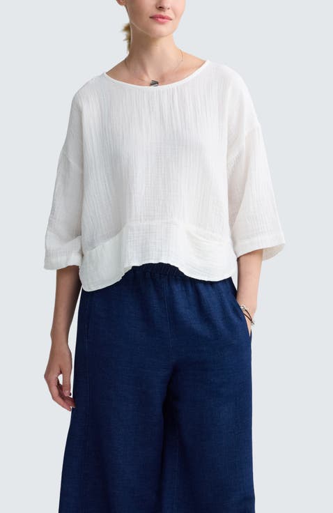 Viola Solid Muslin Blouse