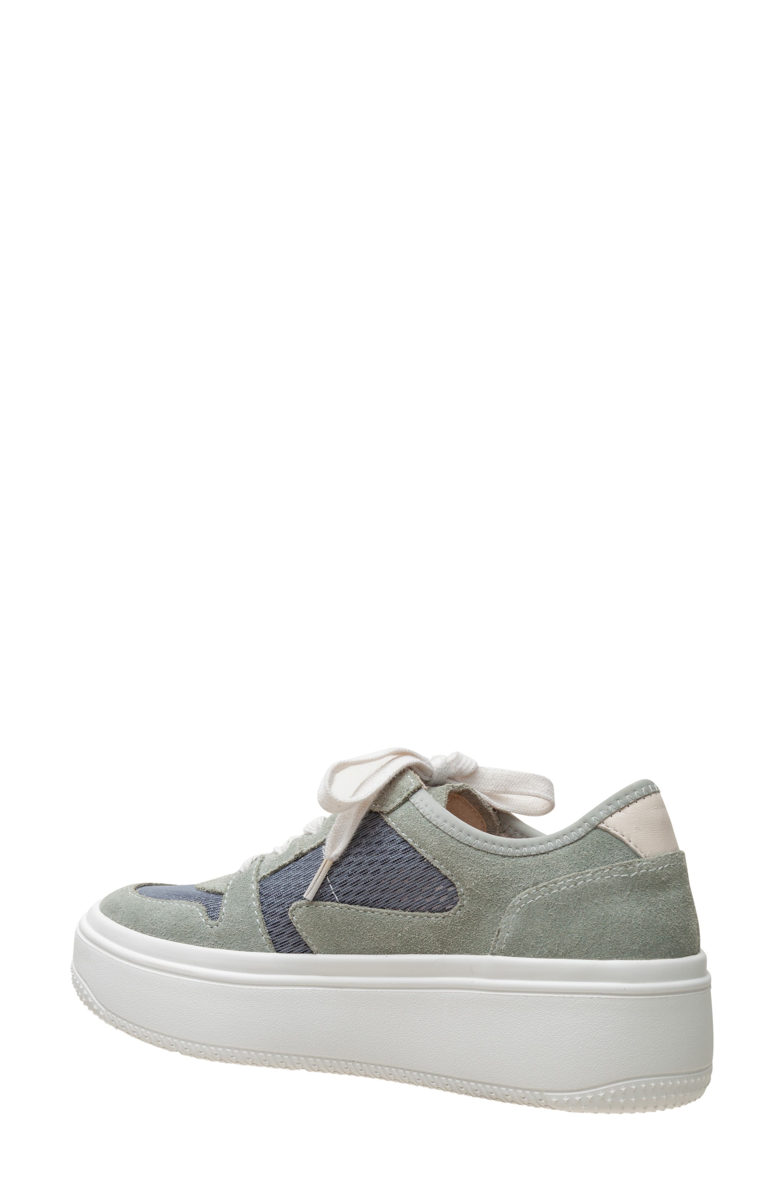 Linea Paolo Gains Platform Sneaker, Alternate, color, Pale Green/ Dk Gris/ Ivory