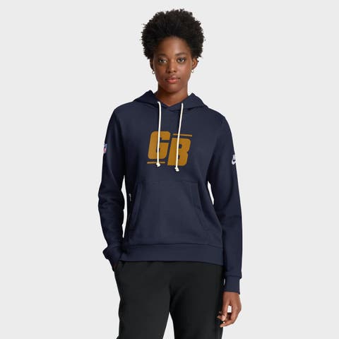 Women's Nike Navy Green Bay Packers The 1923 Classic Sideline Dri-FIT Pullover Hoodie