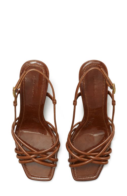 Tory Burch Strappy Wedge Sandal In Brown
